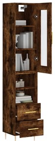 vidaXL Ντουλάπι Καπνιστή δρυς 34,5x34x180 εκ. από Επεξεργασμένο Ξύλο