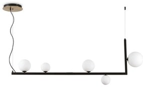 Φωτιστικό Οροφής-Ράγα Birds 273648 135,5x20x51,5/160cm 5xG9 15W Black Ideal Lux