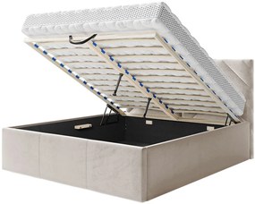 Επενδυμένο κρεβάτι Azzuro-Ekrou-180 x 200