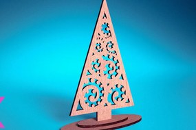 Σετ των 2 Intra απο ξύλο plywood 3mm-4mm πάχος Χριστουγεννιάτικο Στολίδι Μάνταλα με Δίασταση 30x30 cm INTRAFABR-72247390