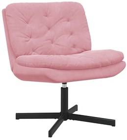 vidaXL Γυριστή Χαλαρωτική Καρέκλα Άλλο Ροζ 63 x 75 x 76 εκ Βελούδο