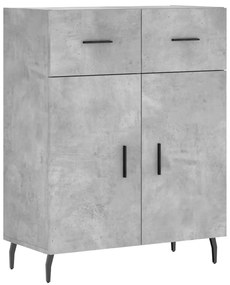 vidaXL Ντουλάπι Γκρι Σκυροδέματος 69,5x34x180 εκ. Επεξεργασμένο Ξύλο