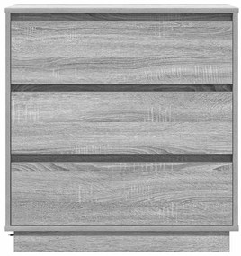 vidaXL Κομοδίνο με συρτάρι Γκρι 71 x 34.5 x 75 εκ. Επεξεργασμένο ξύλο
