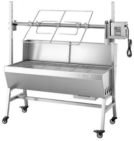 VEVOR Rotisserie Grill, 38W BBQ Outdoor Pig &amp; Lamb Spit Roaster, Charcoal Spit Roaster with 60 kg Load Capacity &amp; 7-Level Height, Stainless Steel Electric Rotisserie Grill Kit for Camping Outdoor