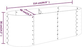 vidaXL Ζαρντινιέρα Υπερυψωμένη Πράσινη Γαλβανισμένος χάλυβας