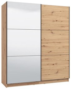 Ντουλάπα Sierra 180 με Καθρέφτη Artisan Oak 180x62.5x210 εκ. 179x62.5x210 εκ.