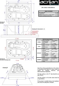 Acrilan SPA 2,00 x 1,50 - HYDRO, Alba