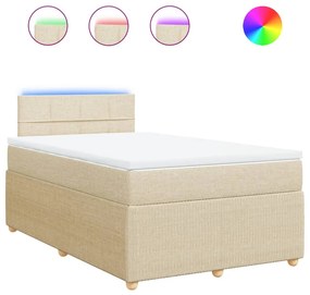 ΚΡΕΒΑΤΙ BOXSPRING ΜΕ ΣΤΡΩΜΑ ΚΡΕΜ 120X190 ΕΚ. ΥΦΑΣΜΑΤΙΝΟ 3289700