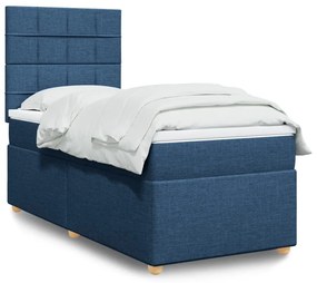 ΚΡΕΒΑΤΙ BOXSPRING ΜΕ ΣΤΡΩΜΑ ΜΠΛΕ 80X200 ΕΚ. ΥΦΑΣΜΑΤΙΝΟ 3293413