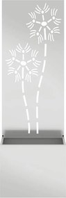 vidaXL Οθόνη Ιδιωτικότητας Κήπου Floral Ασημί 50 x 150 cm