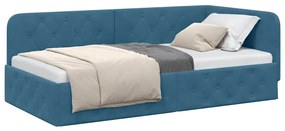vidaXL Κρεβάτι Γωνίας Μπλε 100 x 200 cm Βελούδο