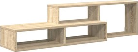 vidaXL ΡάφιΤηλεόρασηςΤοίχου 120x25x28,5εκ Επεξεργασμένο ξύλο