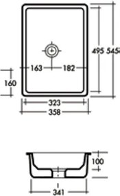 Scarabeo Tech 8037 54,5x35,8 - Υποκαθημενος Νιπτήρας Μπανιου