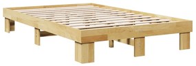 vidaXL Πλαίσιο κρεβατιού χωρίς στρώμα 120x200 cm μασίφ ξύλο δρυς