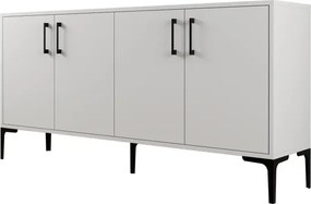 Ξύλινος Μπουφές Μοντέρνος 160x35x78 cm - Λευκό