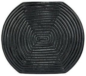 Βάζο Linear 025993 28x6x24cm Black Αλουμίνιο