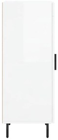 vidaXL Ντουλάπι Γυαλιστερό Λευκό 34,5x34x90 εκ. Επεξεργασμένο Ξύλο