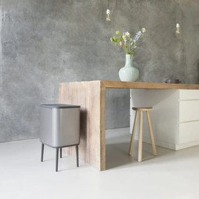 Κάδος Brabantia Bo Touch 651113, 11+23 l, Ομαλό και αθόρυβο άνοιγμα, Μεγάλο άνοιγμα, Γκρι
