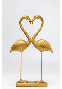 Διακοσμητικό Φλαμίνγκο Καρδιά Χρυσό 63εκ. 38x44693x63εκ - Χρυσό