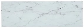 vidaXL Ράφι Λευκό και Διαφανές Μάρμαρο 100 x 36 x 168 εκ. Ψημένο Γυαλί