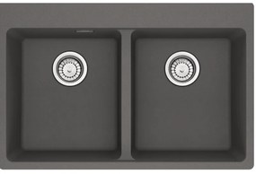 Franke MRG 620-34-34 Ένθετος Γρανιτένιος Νεροχύτης με απλή βαλβίδα 80cm Stone Grey