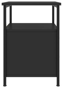 Κομοδίνα 2 τεμ. Μαύρα 34 x 35,5 x 50 εκ. από Επεξεργασμένο Ξύλο - Μαύρο