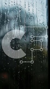 Intra Συλλεκτικό Ξύλινο Παζλ Plywood 4mm - Βροχερό παράθυρο με δέντρα στο φόντο Σε Ξύλινο Κουτί - Διαστάσεις Puzzle: 10x10 cm – 25 κομμάτια