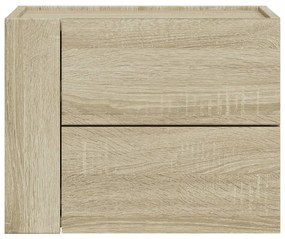 vidaXL Κομοδίνα Επιτοίχιο Sonoma Δρυς 45x30x35 εκ.