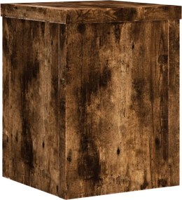 vidaXL Βάσεις Φυτών 2Τεμ. Καπνιστή Δρυς 15x15x20εκ. Επεξεργασμένο Ξύλο
