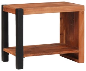 vidaXL Βιβλιοθήκη Καφέ, Μαύρο 50 x 30 x 40 εκ. Στερεό Ξύλο Ακακίας