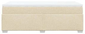 ΚΡΕΒΑΤΙ BOXSPRING ΜΕ ΣΤΡΩΜΑ ΚΡΕΜ 90X190 ΕΚ.ΥΦΑΣΜΑΤΙΝΟ 3285100