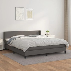 ΚΡΕΒΑΤΙ BOXSPRING ΜΕ ΣΤΡΩΜΑ ΓΚΡΙ 180X200 ΕΚ. ΣΥΝΘΕΤΙΚΟ ΔΕΡΜΑ 3130677