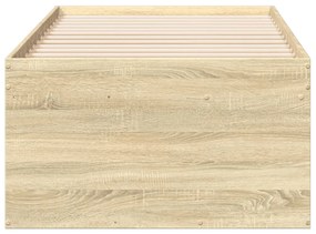 vidaXL Καναπές Κρεβάτι με Συρτάρια Χωρίς Στρώμα Sonoma Δρυς 100x200εκ.