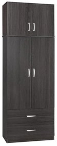 Ντουλάπα δίφυλλη και πατάρι Zelia wenge 79x42x240εκ. 79x42x240 εκ.