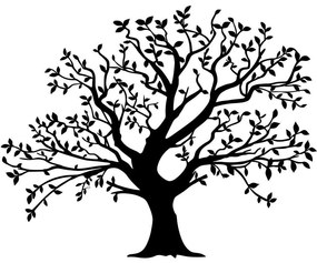 Διακοσμητικό Τοίχου Monumental Tree 899SKL2486 54x70cm Black Wallity Metal