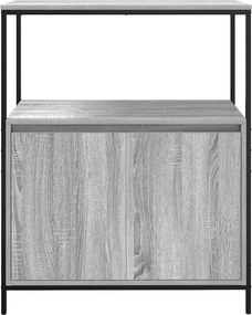 vidaXL Ντουλάπι μπάνιου με ράφια Γκρι Sonoma 76,5x35x95 εκ.