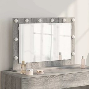 vidaXL Καθρέφτης Vanity  Γκρι Σονόμα Επεξεργασμένο ξύλο 80 x 55 x 18 εκ