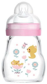 Μπιμπερό Γυάλινο Feel Good 370SG 170ml 0+ Μηνών Rose Mam 170ml Glass,Silicon