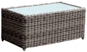 ARIZONA τραπεζάκι σαλονιού 4mmHalfRound Wicker Grey/Brown 100x50 H.45 cm Ε6734,4