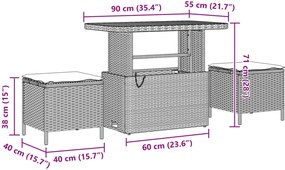 vidaXL Σετ Καναπέ Κήπου 11 τεμ. 9-Αριθμός καθισμάτων Μαύρο
