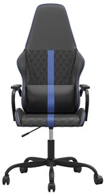 vidaXL Καρέκλα Gaming Μασάζ Μπλε/Μαύρο από Συνθετικό Δέρμα
