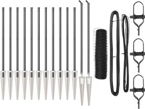 vidaXL Στύλος Περιφράξεων Γκρι 25 x 0,4 m (36 mm πλέγμα)