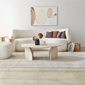 Τραπεζάκι Σαλονιού Τραβερτίνη / Φυμέ IFROCO 100x60x35