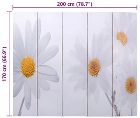 vidaXL Διαχωριστικό Δωματίου Πτυσσόμενο Λουλούδι 200 x 170 εκ.