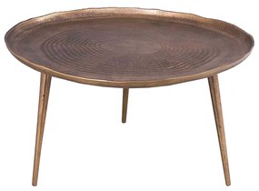 ZEN 74 COFFEE TABLE ΧΡΥΣΟ ROUGH ANTIQUE D74xH40cm - Αλουμίνιο - 04-0864