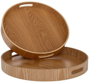 Δίσκος Ξύλινος (Σετ 2Τμχ) 90231 35x5/40x5cm Natural Ξύλο