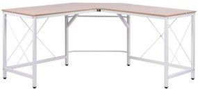 HOMCOM Γραφείο Υπολογιστή, Γραφείο σε Σχήμα L, Γραφείο Εργασίας, Γραφείο Γραφείου, Γωνιακό Γραφείο, Γραφείο Γωνίας, MDF Φυσικό 150 x 150 x 76 cm