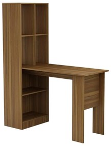 Office bookcase-desk Acumen melamine walnut 120x50x150cm 120x50x150 εκ.