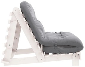 vidaXL Καναπές Κρεβάτι Futon με Στρώμα 100x206x11εκ. Μασίφ Ξύλο Πεύκου