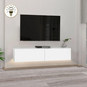 Έπιπλο τηλεόρασης Aristo επιτοίχιο λευκό 135x31x25εκ